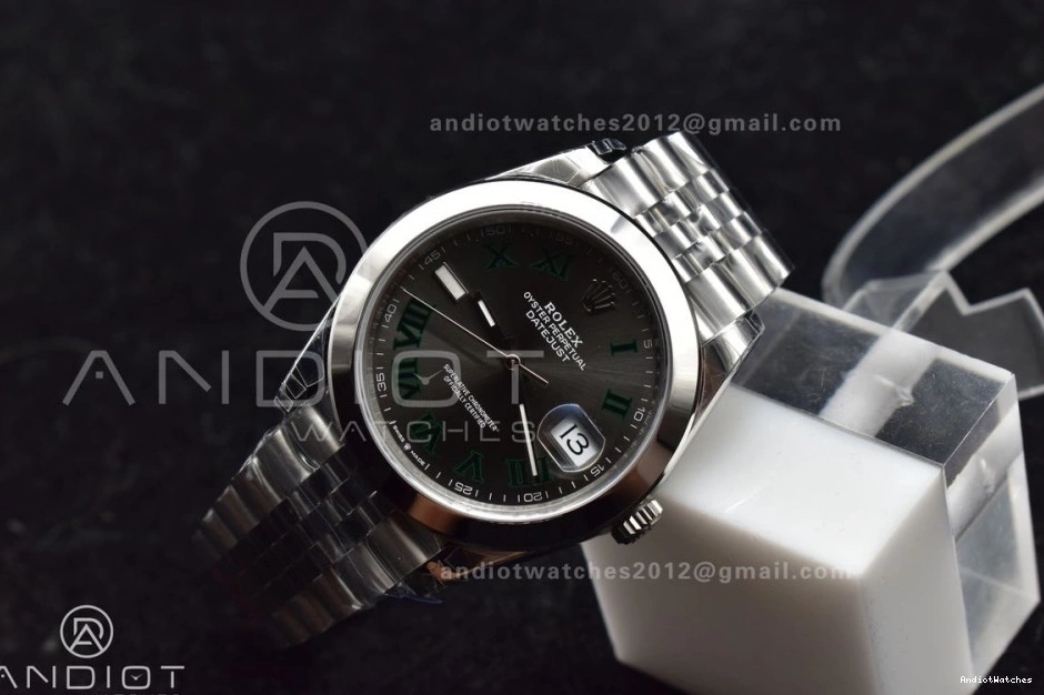 Edition Steel DateJust 126334 Green Roman Dial 41 642 FashionForward Jubilee Bracelet 904L SS VS 1:1 on VSF Gray Best 0513